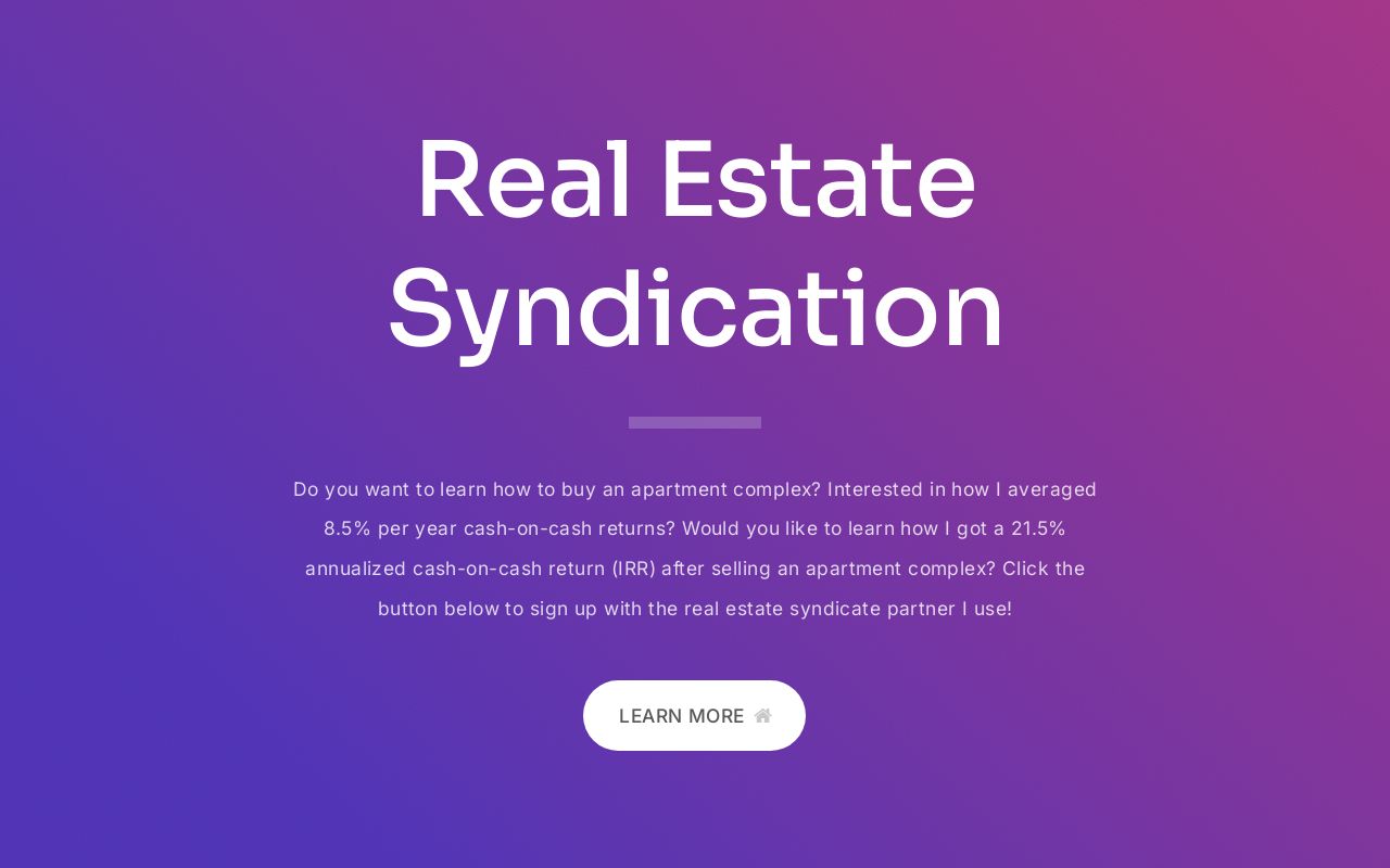 Real Estate Syndication